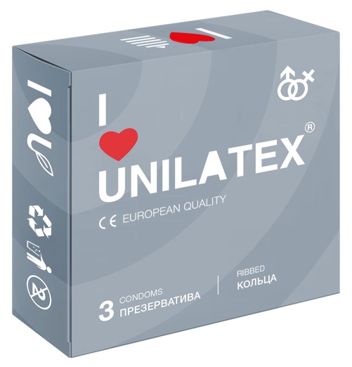 Презервативы с рельефной поверхностью, UNILATEX,3 шт