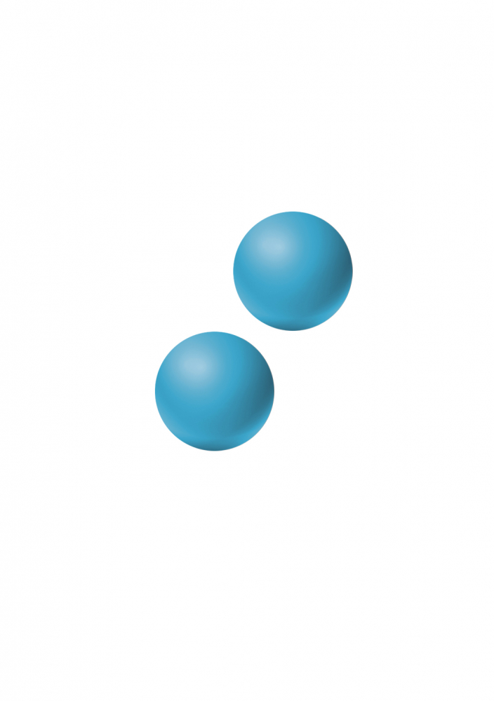 Вагинальные шарики из силикона, без сцепки голубые d-2,4 см