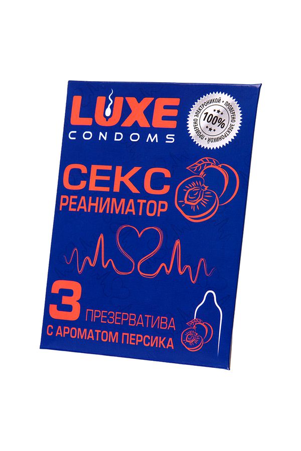 Презервативы Luxe «Сексреаниматор», персик, 3 шт.