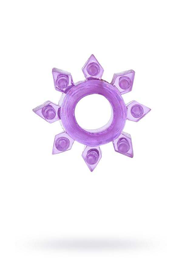 Эрекционное кольцо TOYFA, снежинка, фиолетовое